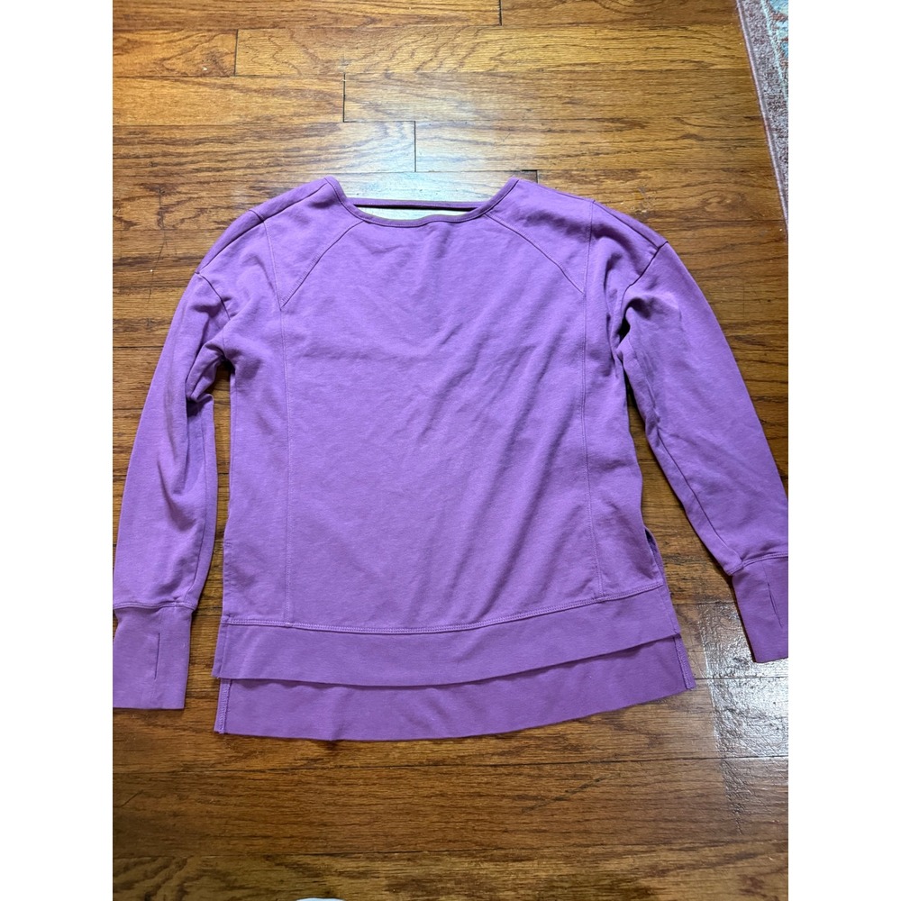 Sweaty‎ Betty Simhasana Purple Sweatshirt XXS Cotton Modal French Terry